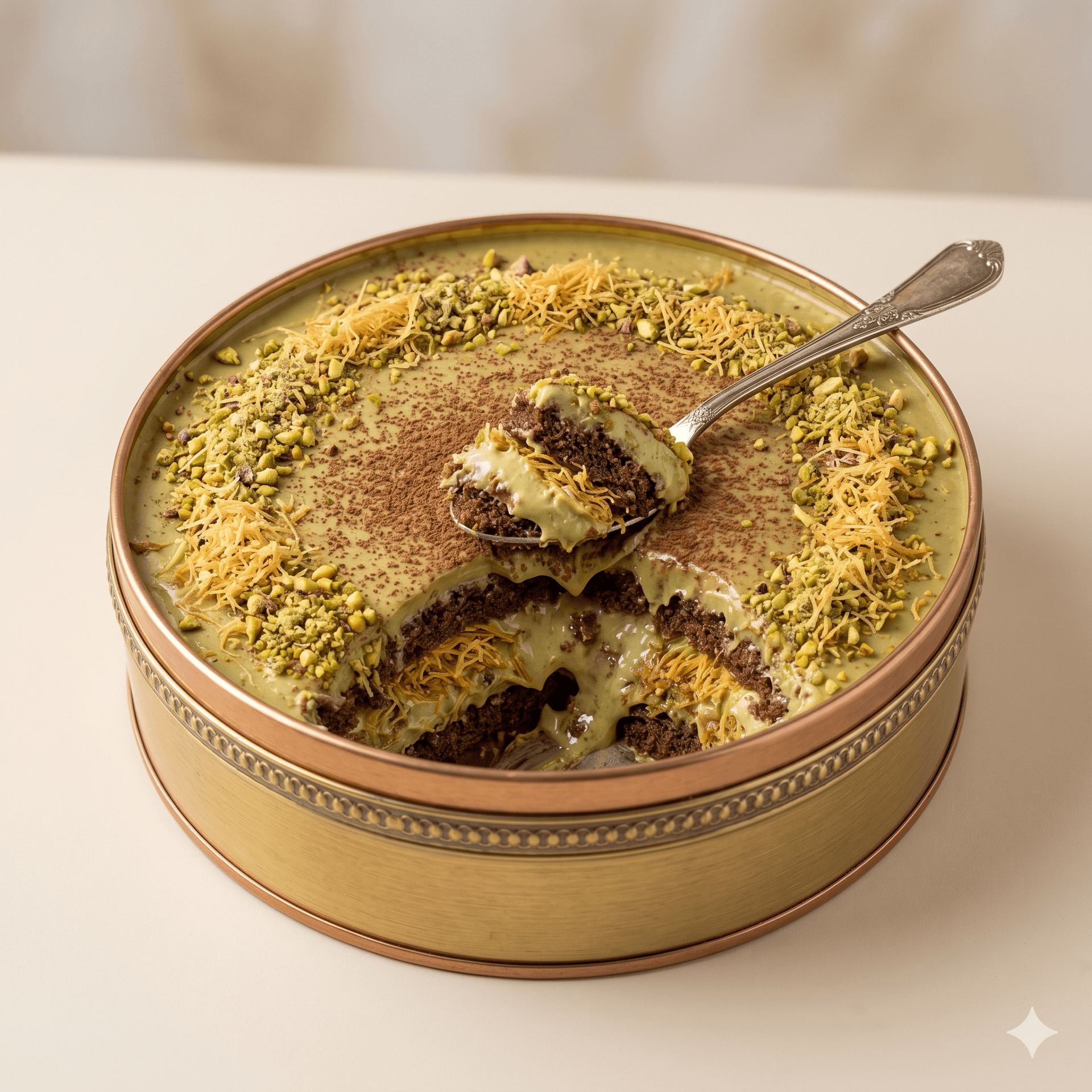 Pistachio Kunafa Dream Cake